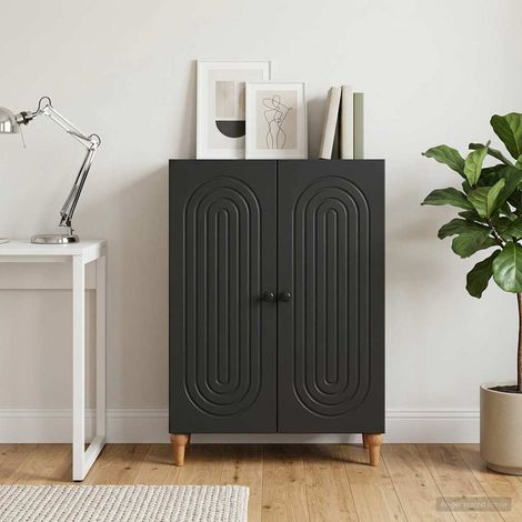 vidaXL Buffet Noir 66 x 34,5 x 90 cm Bois d'ingénierie (1/5)