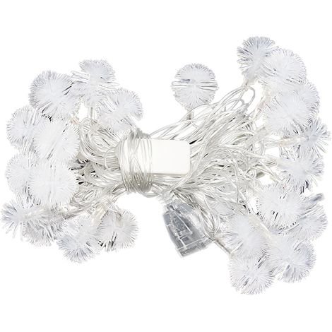 Guirlande Lumineuse Boules Pissenlit - 40 LED Étanche - 6 M - Alimentée Par Piles - Pour Jardin Extérieur Terrasse Camping (1/5)