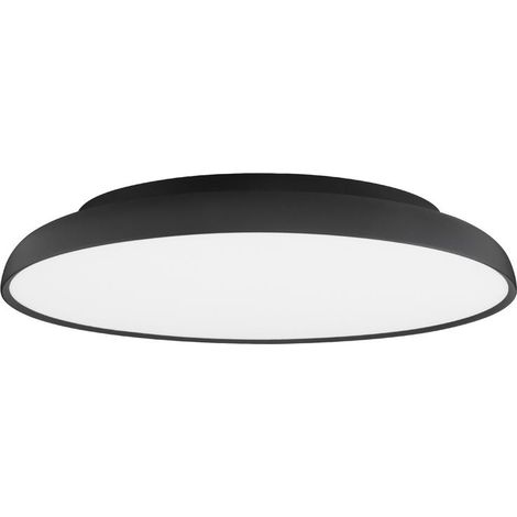 Plafoniera LED Nova Luce Linus alluminio nero Ø 45 cm 40 W calda dimmerabile per soggiorno 2500 lm rif. 9005655 (1/2)