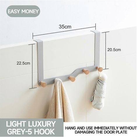 Porte-manteau compatible avec les portes de couloir et de chambre. (1/5)