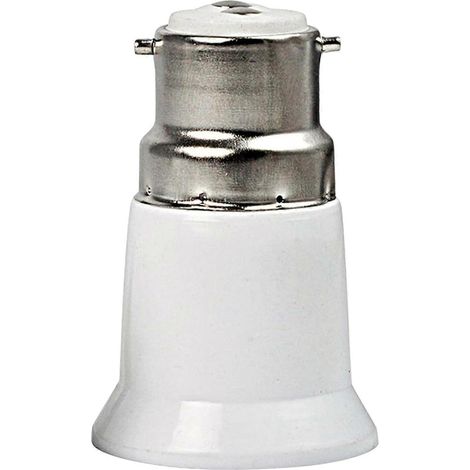 Adaptateur B22 vers E27 - Convertisseur de douille à baïonnette vers à vis pour ampoules LED/CFL - 1 pièce (1/4)