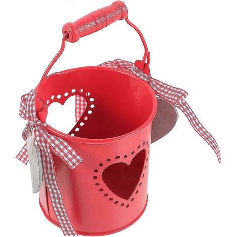 Seau à bonbons en forme de cœur rouge creux pour mariage (1 pièce) (1/5)