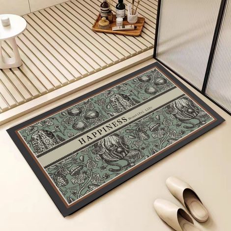 LAN Terre de diatomées 4060cm Tapis de sol en terre de diatomées, paillasson de salle de bain, tapis absorbant et antidérapant, tapis d'entrée, lavable. (1/5)
