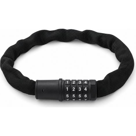 Antivol Chaîne à Code Étanche pour Vélo Noir 100 cm (1/5)