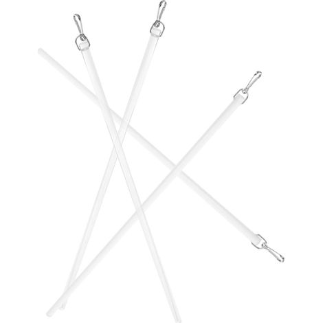 Lot de 4 Baguettes de Tringle à Rideaux en Acrylique Blanc 43 Cm Résistantes aux Fissures Faciles à Utiliser pour Stores Vénitiens Bureau ou Chambre (1/5)