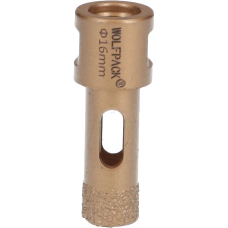 Diamant Corona pour meuleuse 16 mm. Connexion filetage M14. Coupe sèche (1/3)