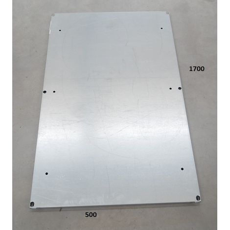 Platine métallique pleine 1700x500mm acier galvanisé pour coffret 1800x600mm PLOMBIERES