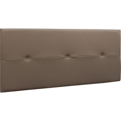 Tête de lit en simili-cuir coloris Marron chocolat - longueur 160 x profondeur 4 x hauteur 55 cm -PEGANE- (1/2)