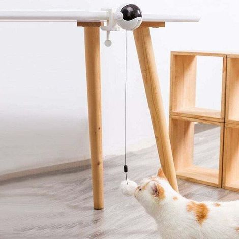 Giocattolo intelligente per gatti, Giocattolo per gatti, Giocattolo interattivo per gatti, Puzzle interattivo con sfera a sollevamento automatico, Giocattoli intelligenti per animali domestici (Bianco (1/4)