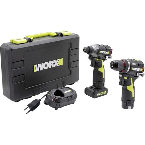 Worx WU927 Akku-Schlagschrauber, Akku-Bohrschrauber 12 V 2 Ah, 4 Ah Li-Ion inkl. 2. Akku, inkl. La (1/5)