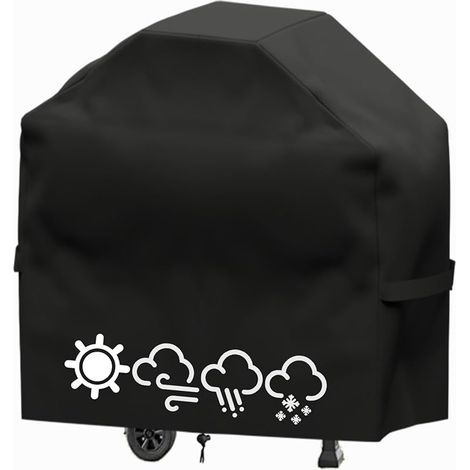 Housse Barbecue Exterieur,Housse Barbecue,Housse Plancha Exterieur,Bache Barbecue Exterieur,Couverture de Grill Anti-Vent/Anti-UV/Anti-l'eau/Anti-l'Humidité/Antipoussière (120X66X120 CM) (1/5)