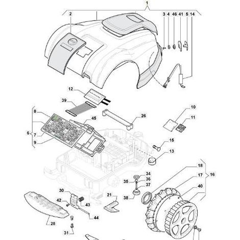CONJUNTO TAPA MOUNTFIELD MTF2000 ORIGINAL STIGA - 112600358/0