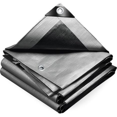FENOPLASTICABâche de Protection en Polyéthylène,Bâche Imperméable Ultra Lourde et Résistante Revêtue des Deux côtés,Aluminium Couverture Étanche 3x5m (1/5)