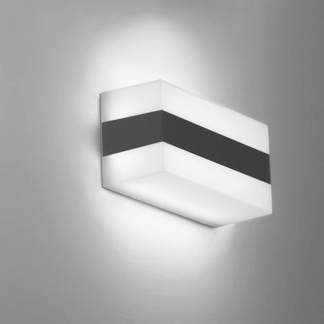 Nobile illuminazione applique ice 8w 4k ip65 220-240v op antracite ic20/4k/a (1/2)