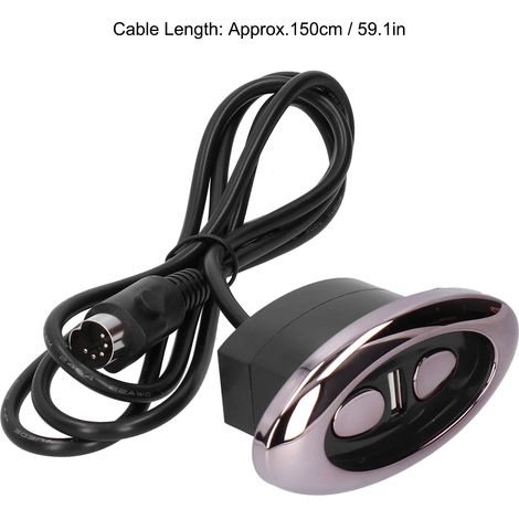Ortviai Télécommande électrique 2 boutons pour fauteuil releveur et canapé lift – 5 broches, câble 150 cm, USB intégré (1/4)