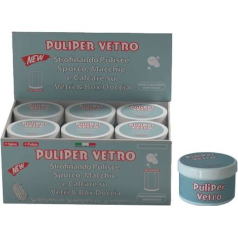 PASTA RIMUOVI CALCARE VETRO DOCCIA PULIPER - GR 65 - 12 pezzi