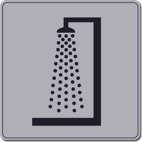 Plaque de porte Douche - Gamme Iso 7001 200x200mm - 4380261