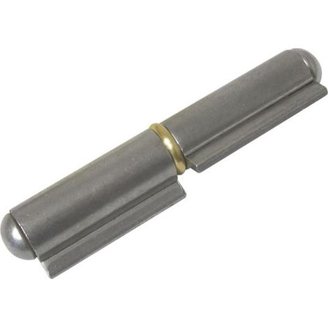 Bisagra de reja enrollada con hojas cortas 120x11 - Anillo de latón - Hojas en el centro
