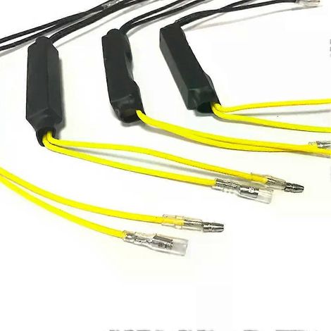 Lot de 2 accessoires moto : convertisseur de feux de voiture LED, décodeur de clignotants LED 21 W, résistance de décodage des défauts de clignotants (1/5)