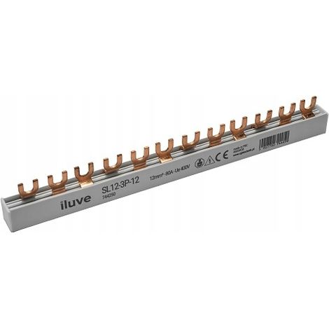 Barre omnibus de connexion de fourche iLuve SL12-3P-12 80A 3P 12M 12MM2 744250