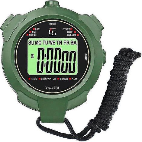 Chronomètre professionnel à 2 mémoires avec fonction silencieuse et lumineuse pour le sport (1/5)