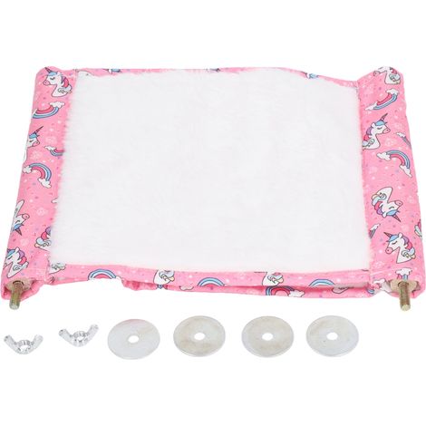 Hamac pour hamster, maison suspendue double couche douce et chaude avec perchoir pour perroquet et petit animal de compagnie 18x23cm (1/5)
