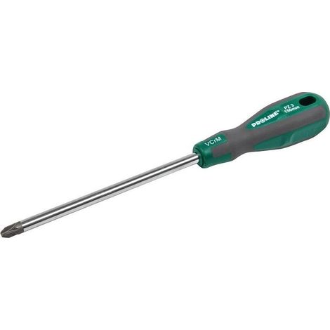 Tournevis PZ3 en acier chrome vanadium avec poignée souple, tournevis de précision pour vis Pozidriv, outil de vissage robuste pour travaux de bricolage et maintenance