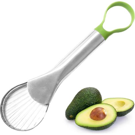 Cortador de aguacates, cortador, pelador y removedor de hueso de aguacates 3 en 1 de acero inoxidable: el mejor regalo de Navidad. (1/5)