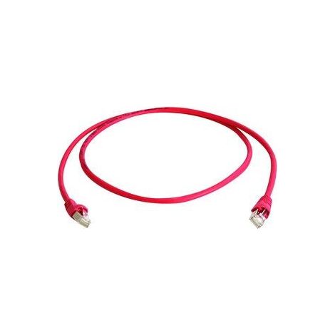 Telegärtner 100008645 RJ45 Patchkabel CAT 6a S/FTP 5.0 m Rot Flammwidrig, mit Knickschutztülle 1 St. (1/4)