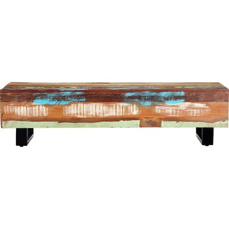 Maison Exclusive - Couchtisch 120x50x30 cm Massives Altholz und S (1/5)