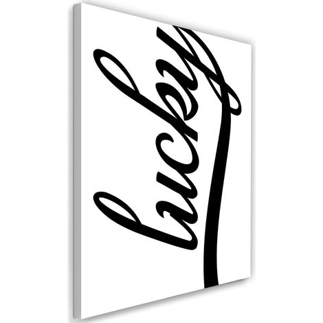 Tableau sur toile Typographie heureuse 40x60 (1/5)