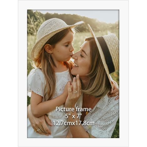 Cadre Photo 13x18 cm Blanc, Cadre Adapté pour Photos, Images et Souvenirs, Affichage Horizontal ou Vertical sur le Mur ou la Table (1/5)