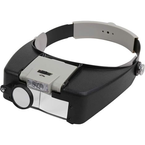 Memkey – Bandeau loupe LED 1,5x 3x 6,5x 8x 10x – Lampe frontale avec lentilles interchangeables – Pour travaux de précision et inspection minutieuse (1/5)