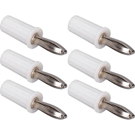 100Pcs Douilles Bananes 4mm ABS Laiton Nickelé, Connexions Électriques Fiables, Outillage de Qualité, Blanc (1/5)