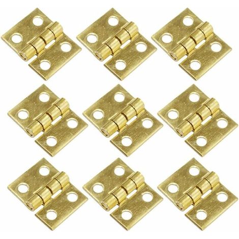 50pcs mini-charnières en laiton pour boîte à bijoux avec vis 200pcs petites charnières pour coffret en bois meuble miniature (1/5)