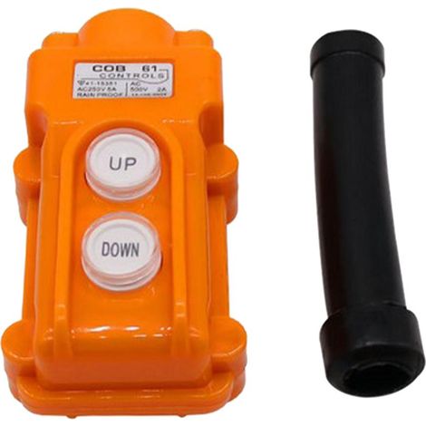 Station De Commande De Commutateur à Bouton-poussoir De Levage COB61, 2 Voies Vers Le Haut Et Vers Le Bas, Orange, 1 Pièce (1/5)