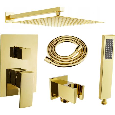 Mexen Uno DR02 conjunto de ducha empotrado, dorado - 71435DR02-50 (1/5)