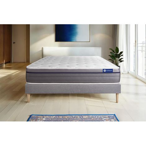 Kit rete e materasso matrimoniale Actilatex zen 140x200cm - Spessore : 26cm - Lattice e memory foam - Bilanciato -