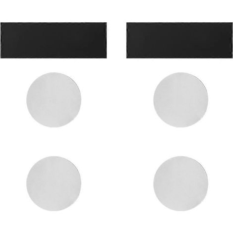 Aimants magnétiques carrés noirs et blancs pour réfrigérateur, bandes magnétiques adhésives, patchs magnétiques, disques magnétiques ronds-10X3.5X0.2cm-Black (1/2)