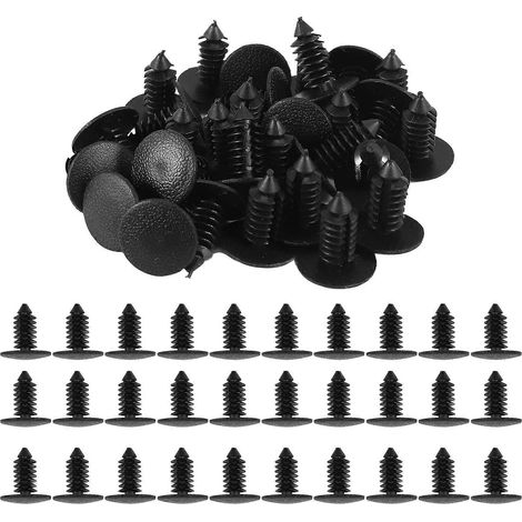 30 clips de fixation en plastique pour ailes de voiture, trous de 9 mm x 8 mm, rivets en forme de sapin (1/5)