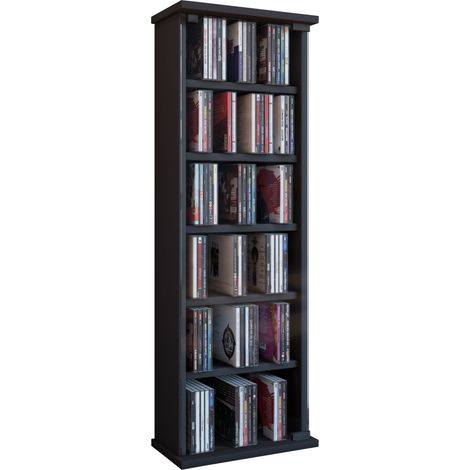 Legno CD DVD Stand Mensola Vetro Porta Vetro Vetro 92x31x18 - VCM