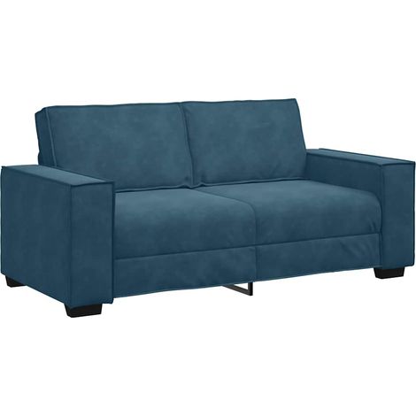 2-Sitzer-Sofa Blau 180x78x84 cm Samt vidaXL (1/5)