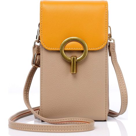 Sac à bandoulière pour téléphone portable pour femme - Cuir PU