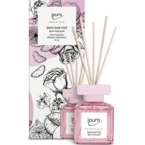 DIFFUSORE BASTONCINI PURE ROSE 50ML IPURO
