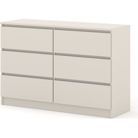 Cassettiera MAJA S6 120 cm cashmere con 6 cassetti