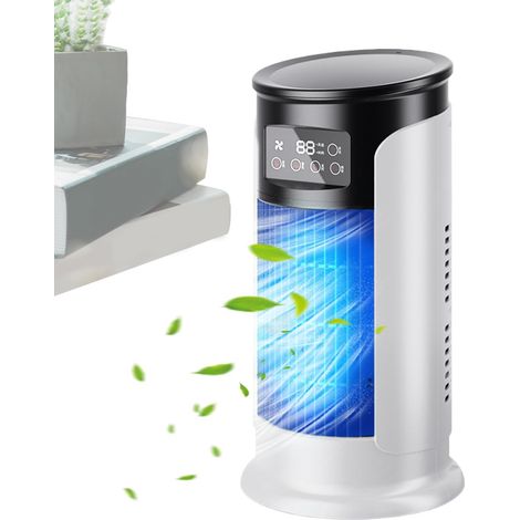 Ventilateur Climatiseur - Climatiseur Portable Rafraîchisseur Évaporatif - Rafraîchisseur Évaporatif USB Vitesses Réglables pour Bureau, Voyage et Voiture (1/5)