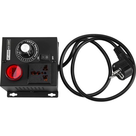 1 Régulateur De Tension 4000 W, Sortie 10-220 V, Courant 18 A, Prise UE, Pour Moteur Et Chauffage (1/5)