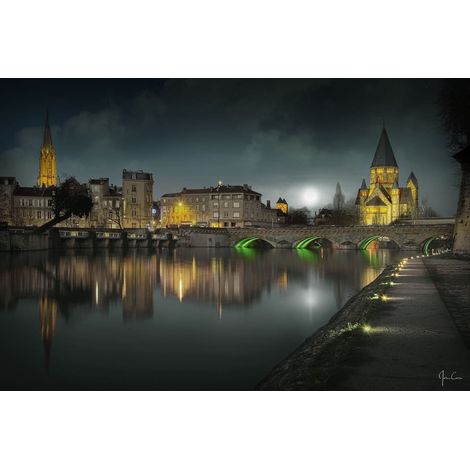 Tableau sur toile Moselle 45x65 cm - Impression sur Toile Murale Décorative - Image imprimée en HD sur Toile - Toile sur Châssis en Bois FSC - Fabriqué en France (1/5)