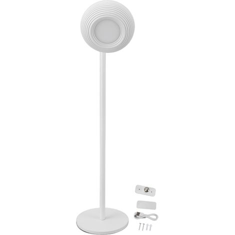 Lampe de bureau LED sans fil en métal, rotative à 360°, magnétique, applique murale, tactile, à intensité variable, rechargeable par USB, idéale pour la lecture au lit (blanche). (1/5)