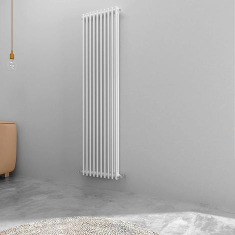 Acezanble 1800x470mm 2 Column White Vertical Traditional Cast Iron Style Radiator (1/4)